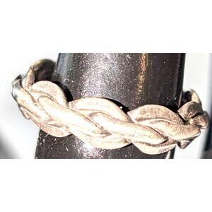 Vintage Bell Trading Post Sterling Silver Ring Size 5.75 Braided Rope Woven Band